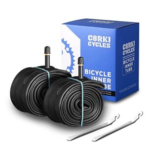corki cycles bike inner tubes 27.5" x 1.75/1.95/2.0/2.1/2.125 schrader valve 32mm 2 pack