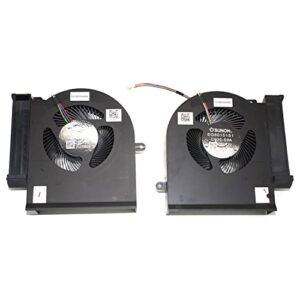 NODRLIN New 05C68F 05CC81 for Dell Alienware AREA-51M R1 R2 RTX2060 CPU & GPU Fan