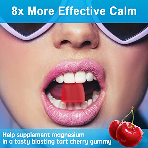 Magnesium Gummies 400mg | as 8 Forms of Magnesium Glycinate, Malate, Citrate, Taurate, Oxide, and More | with Ashwagandha Extract, D3 & B12 Supports for Calm, Zzz, Mood, Muscle Cramp - Vegan 120 Cts