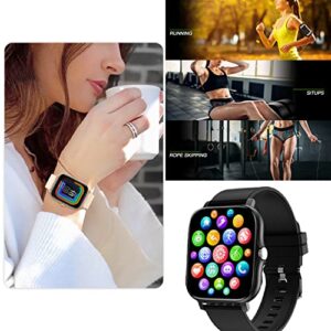 Fitness Tracker Smart Watch for Android iOS Phones,Smart-Watches Fit Watch for Man Women，Sleep Heart Rate Blood Oxygen Weather Breath Training IP68 Waterproof 8 Sports 1.69Inch (Rose Gold)