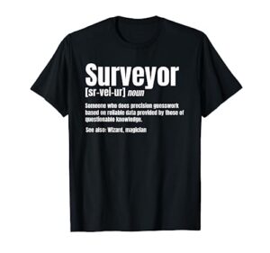 surveyor noun geodesists cartographer valuer land surveying t-shirt