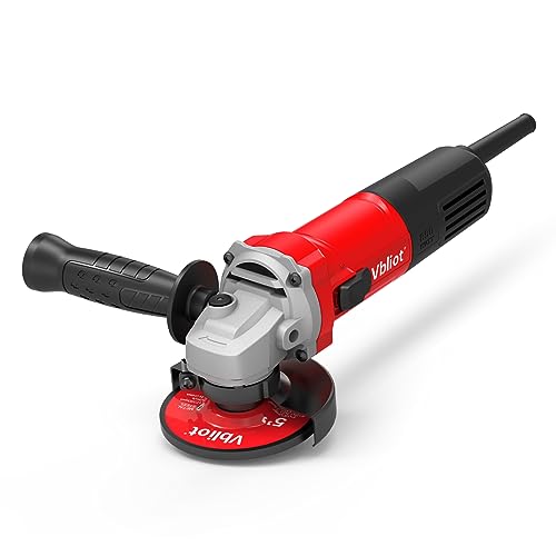 VBLIOT 850w Angle Grinder 5 Inch Power Grinder Tool 7 Amp Power Grinder 360° Rotational Guard 12000rpm Power Angle Grinders for Cutting and Grinding Metal Stone Wood grinder tool