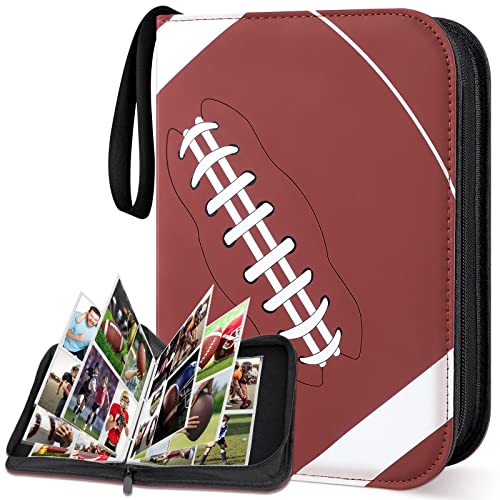 Mlikero 400 Pockets Football Card Binder, Football Trading Cards, Display Case with Football Card Sleeves Card Holder Protectors Set for Football Cards…