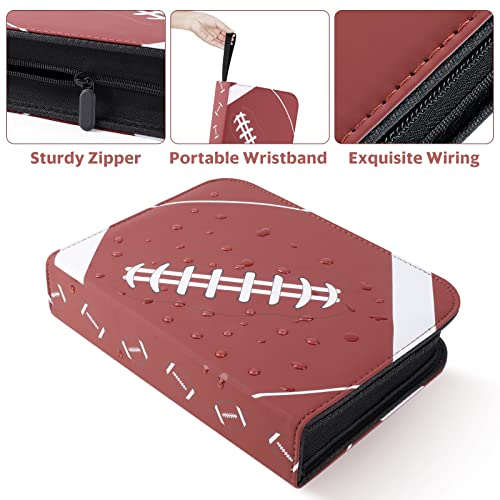 Mlikero 400 Pockets Football Card Binder, Football Trading Cards, Display Case with Football Card Sleeves Card Holder Protectors Set for Football Cards…