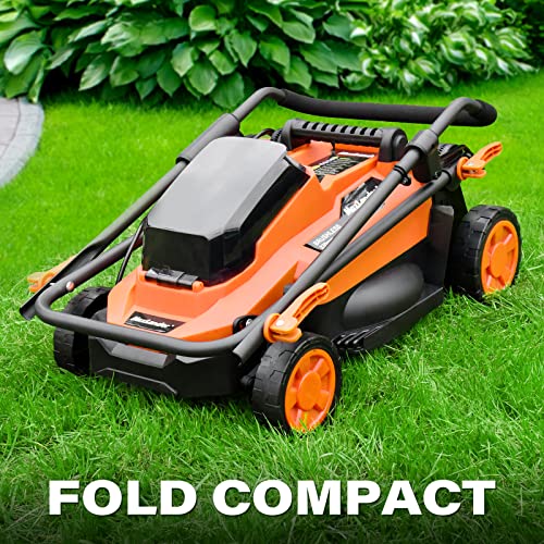 Lawn Mowers Maxlander Electric Lawn Mower Cordless (2-in-1),13 Inch 20V Battery Powered Lawn Mower with Brushless Motor, 5-Position Height Adjustment, 2pcs 4.0Ah Batteries and Charger Included