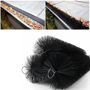 Roof Gutter Anti Blocking Brush to Prevent Fallen Leaves from Clogging The Gutter, Bentable and Reusable,Tiameter 4.5inch, Length 16ft