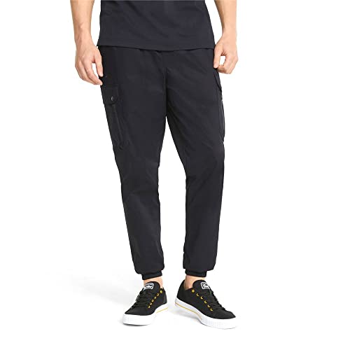 PUMA Mens Pd Cargo Pants Casual Drawstring - Black - Size M