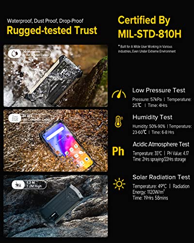 Ulefone Power Armor 13 (8GB + 128GB) Rugged Smartphone, 13200mAh Large Battery, FHD+ 6.81" Screen Octa-core 48MP Quad Camera Android 11, NFC OTG Wireless Charging, IP68 Waterproof Unlocked Cell Phone