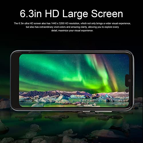 I14proMax Unlocked Cell Phone, 6.3in HD Screen Smartphone, Dual Sim 4G Mobile Phone, 6+128G, 8MP + 16MP, 4000mAh, Face ID, BT, FM, WiFi, for Android12,Blue