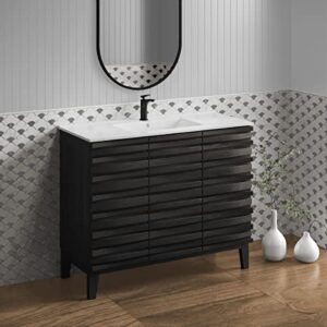 Swiss Madison Well Made Forever Cascade Bathroom Black Bath Vanity