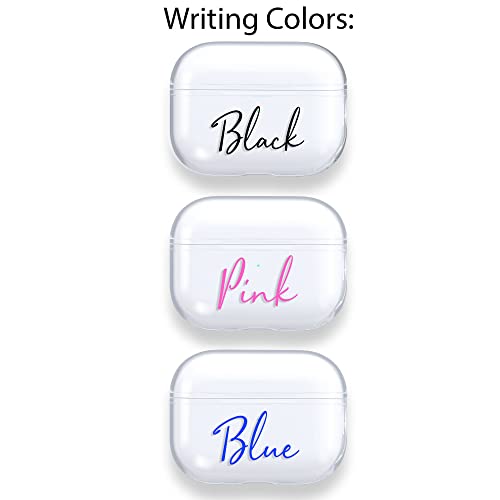 Case Charming Custom Name Case for AirPods Pro 2nd Generation 1st 3rd Clear Personalized with Keychain Carabiner