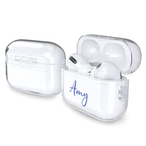 Case Charming Custom Name Case for AirPods Pro 2nd Generation 1st 3rd Clear Personalized with Keychain Carabiner