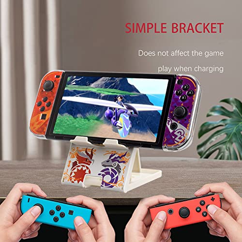 Busjoy Stand for Nintendo Switch, Steam Deck, Switch OLED, Switch Lite, Animal Crossing Angle Adjustable Holder, Portable Foldable Non-Slip Bracket-Black