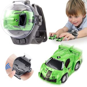 posoul mini remote control car watch toys for boys 8-12 4-7 3-5, rc cars for boys, hand wrist controlled rc car, stocking stuffers for kids birthday gifts for kids (green)