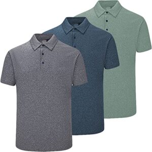 3 pack polo shirts for men dry fit performance short sleeve golf polo shirts (as1, alpha, x_l, regular, regular, a03)