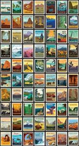 riley blake national parks posters 23”x43” panel with black borders, quilting, apparel and home decor fabric