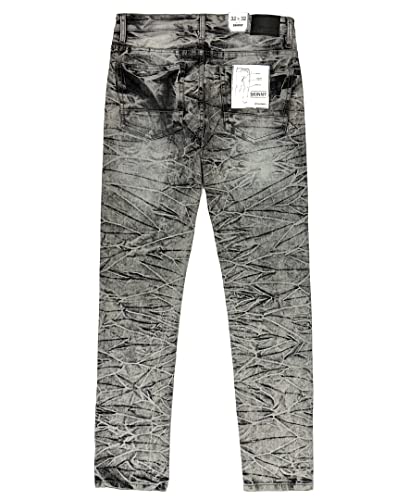 Southpole Men's Stretch Signature Denim, Marble Grey Black