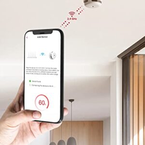 X-Sense Smart Smoke Detector Fire Alarm with Replaceable Battery, Wi-Fi Smoke Detector, App Notifications with Optional 24/7 Professional Monitoring Service, XS01-WX, 1-Pack