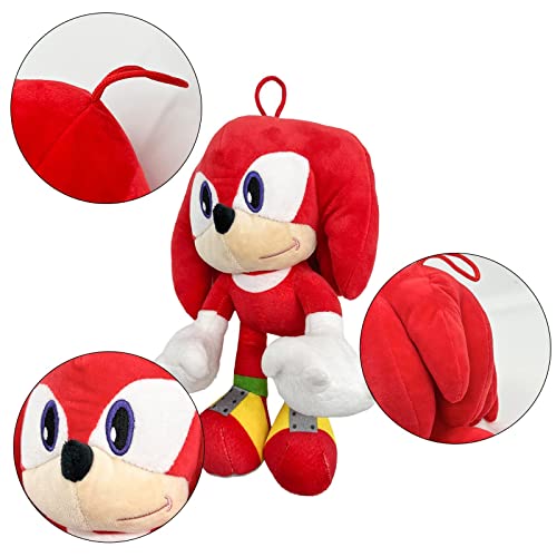 wiemsdoy Knuckles Plush Toy 12", The Hedgehog Toy Plush Figure Classic Hedgehog Plush Doll for Boys Girls Best Gift