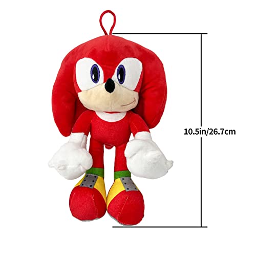 wiemsdoy Knuckles Plush Toy 12", The Hedgehog Toy Plush Figure Classic Hedgehog Plush Doll for Boys Girls Best Gift