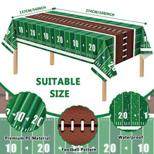 Football Party Decorations Football Party Supplies Tableware Set -24 guests Football Banners,Plate,Cup,Cutlery,Tablecloths for Superbowl Party Decorations 2023 Super Sunday Touchdown Party Decoration
