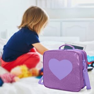 LoDrid Doll Carrying Case Compatible with LOL Surprise OMG, Display Organizer Compatible with Big Sister 3-inch Dolls with a Hanging Hook and 7 Clear Zipper Pockets, Bag Only, Purple(Patent Design)