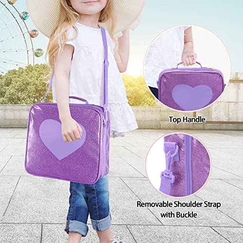 LoDrid Doll Carrying Case Compatible with LOL Surprise OMG, Display Organizer Compatible with Big Sister 3-inch Dolls with a Hanging Hook and 7 Clear Zipper Pockets, Bag Only, Purple(Patent Design)