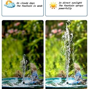 Biling Solar Water Fountain for Bird Bath, 3.5W Solar Water Pump Outdoor with 10ft Cable, 4ft Tubing, Solar Pond Pump for BirdBath, Garden Small Ponds and Fish Tank