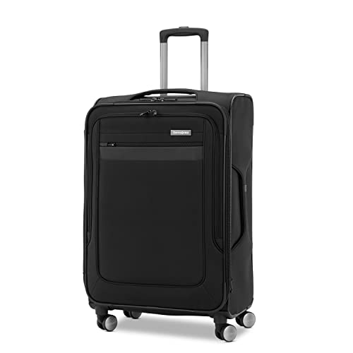 Samsonite Ascella 3.0 Softside Expandable Luggage, Black, Med EXP Spinner