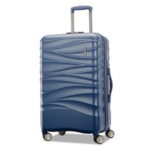 american tourister cascade hardside expandable luggage wheels, slate blue, 24-inch spinner