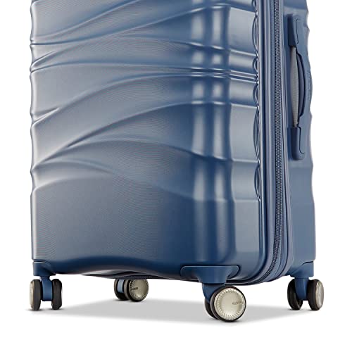 AMERICAN TOURISTER Cascade Hardside Expandable Luggage Wheels, Slate Blue, 24-Inch Spinner