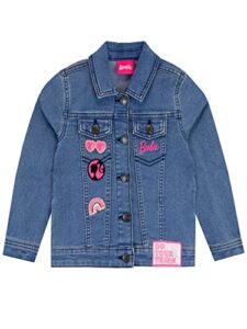 barbie girls embroidered jean jacket outerwear for kids blue 10