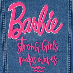 Barbie Girls Embroidered Jean Jacket Outerwear For Kids Blue 10