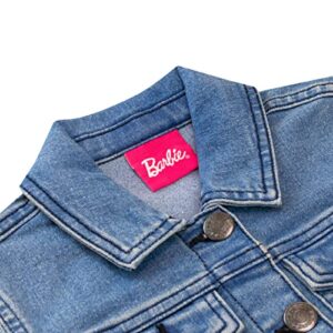 Barbie Girls Embroidered Jean Jacket Outerwear For Kids Blue 10