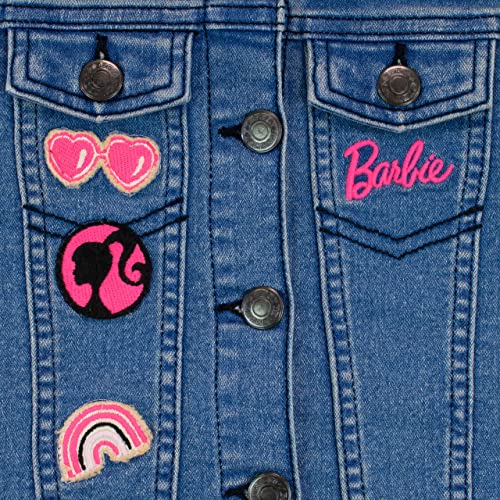 Barbie Girls Embroidered Jean Jacket Outerwear For Kids Blue 10