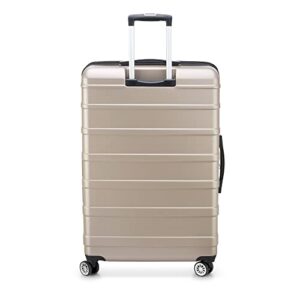 DELSEY Paris Margot Hardside Expandable Luggage with Spinner Wheels, Gold, Checked Large 28 Inch