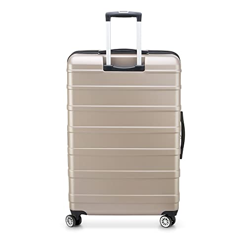 DELSEY Paris Margot Hardside Expandable Luggage with Spinner Wheels, Gold, Checked Large 28 Inch