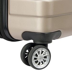 DELSEY Paris Margot Hardside Expandable Luggage with Spinner Wheels, Gold, Checked Large 28 Inch