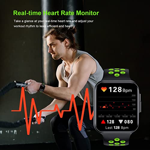 2023 Smart Watch,Fitness Activity Tracker 1.72"Touch Screen Fitness Watch with Heart Rate Sleep Monitor,Blood Oxygen,Step Counter for Men Women Kids 3ATM Waterproof Smartwatch Sports for iOS Android