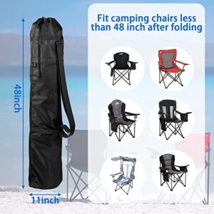 Xxerciz Folding Chair Replacement Bag Lightweight Storage Bag Carrying Bag with Carrying Handles & Extra Zippers Pocket for Foldable Camping Chair, 48 Inches