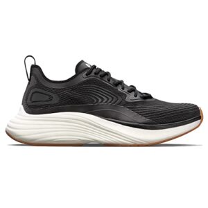 apl: athletic propulsion labs men' streamline sneakers, black/white/gum, 10.5