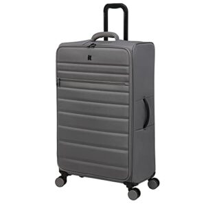 it luggage census 32" softside checked 8 wheel spinner, grey skin