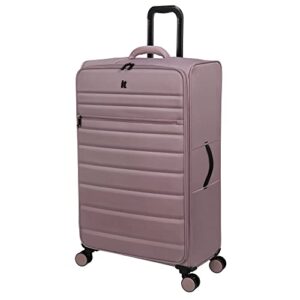 it luggage census 31" softside checked 8 wheel spinner, soft pink, 32"