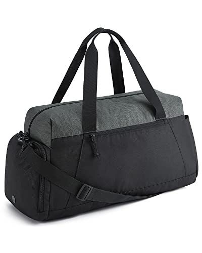 Gym Bags for Men Women, BAGSMART Foldable Sports Duffle Bag, Lightweight Travel Bag Weekender Duffel Bag With Shoe Compartment, Water Resistant Workout Duffle Sports Bag for Travel Fitness Yoga, Black