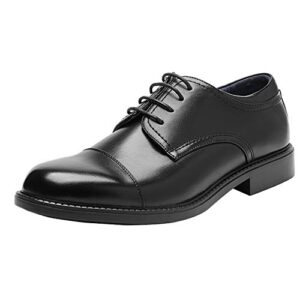 bruno marc men's black leather lined dress oxford shoes classic lace up formal dress wide shoes,downingwide-01,black,12 w us