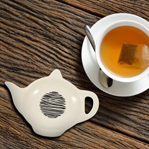 DOITOOL 2pcs Bag Sauce Dessert Teabag Saucer Tray Shaped Holder Appetizer Accessory Ketchup Bag Dishes Dish Jewelry Seasoning Coasters Porcelain for Bowl Coaster Classic Tea White Kitchen