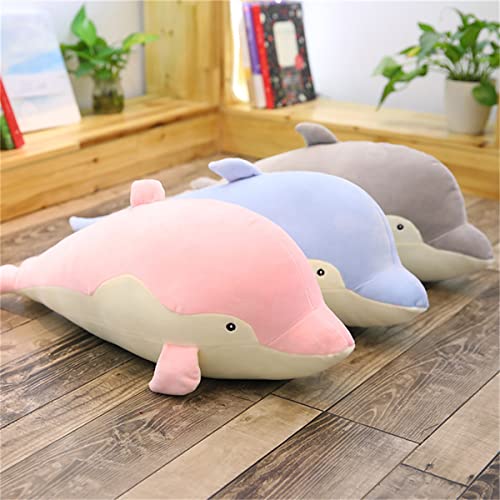 Seeneey Dolphin Stuffed Animal Plush Soft and Adorable Throw Pillow Stuffed Doll Plush Kids Girls Sleeping Pad Gift Room Decor, 11.8 Inches, Blue.