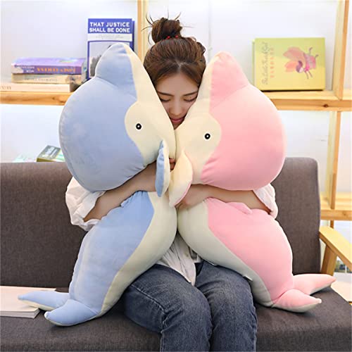 Seeneey Dolphin Stuffed Animal Plush Soft and Adorable Throw Pillow Stuffed Doll Plush Kids Girls Sleeping Pad Gift Room Decor, 11.8 Inches, Blue.