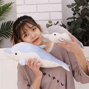 Seeneey Dolphin Stuffed Animal Plush Soft and Adorable Throw Pillow Stuffed Doll Plush Kids Girls Sleeping Pad Gift Room Decor, 11.8 Inches, Blue.