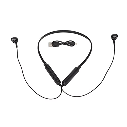 DAUERHAFT Wireless Neckband Headset, Sports Headphone High Fidelity Sweatproof Deep Bass for Running(Black)